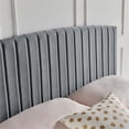thumbnail image 4 of Pemberly Row Modern Performance Velvet Twin Headboard in Charcoal, 4 of 10