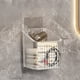 thumbnail image 4 of Organizador de duchas de baño montado en la pared | Estantería adhesiva de plástico transparente para cepillos de dientes, artículos de aseo, cosméticos | Caja colgante que ahorra espacio | Blanco, 4 of 6