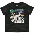 thumbnail image 3 of Inktastic Out of This World Big Sister Astronaut in Space Girls Toddler T-Shirt, 3 of 5