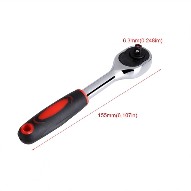 Llave de tubo, 1 pieza Llave de trinquete de 1/4" para trabajo pesado Llave de trinquete rápida Funcionalidad inteligente