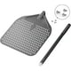 thumbnail image 4 of 14" perforated pizza peel, long rod hard anodized alumina pizza peel, super large swivel pizza peel, professional pizza paddle, overall size 34.8, 4 of 5
