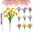 thumbnail image 2 of 1 Pcs Artificial Violet Flower, Faux Violets Bouquet, UV Resistant Faux Plants, Outdoor Fake Flowers Centerpieces for Home Garde Table Bride Wedding Party Decoration 13.8", 2 of 6