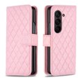 thumbnail image 2 of K-Lion for Samsung Galaxy Z Fold 5 5G 2023 Wallet Case, Premium Luxury Elegant Argyle Pattern Leather Flip Case Card Holder Slots Phone Cover for Women Girls for Samsung Z Fold 5,Pink, 2 of 7