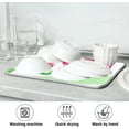thumbnail image 7 of Summer Watermelon Dish Drying Mat for Kitchen 18"x24" in Watercolor Fruit with Pink Green Stripes Dish Drying Pad Dish Drainer Mats Fast Drying Dish Rack Counter Mats, 7 of 7