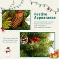 thumbnail image 4 of Euroco Christmas 4-Piece Set, Garland, Wreath and Set of 2 3FT Entrance Trees X-mas with LED Lights, Christmas Tree, 4 of 9