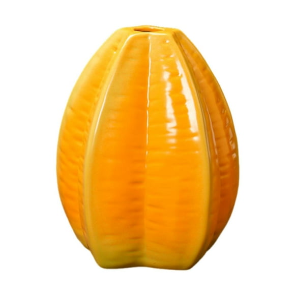 Jarrón de cerámica con forma de fruta, florero decorativo, organizador de decoración para el hogar, versátil Carambola 95x117cm