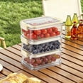 thumbnail image 1 of EGNMCR Insulated Leakproof Cooler Container With Handle Stackable Refrigerator Organizer Bins For Outdoor Camping And Travel Handheld storage container, 1 of 9