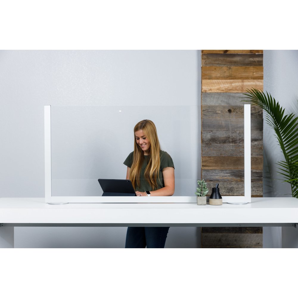 Protective Guide Sneeze Guard, Clear Acrylic Plexiglass Shield with