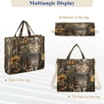 thumbnail image 6 of Corduroy Composite Fabric Tote Bag Magnetic Snap Large Capacity Crossbody Bag Beige Shoulder Strap A Regal Tabby Cat, 6 of 8