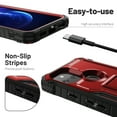 thumbnail image 5 of ExoGuard For Google Pixel 5 Case, Phone Case with Screen Protector and Kickstand (Red), 5 of 7