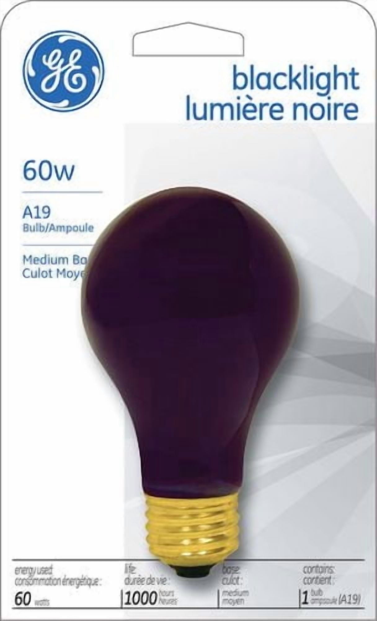 Lampe à lumière noire A19 de GE Lighting Canada de 60 W