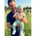 thumbnail image 5 of BemeyourBBs Newborm Baby Boy Spring Summer Fall Clothes Infant Baby Boy Golf Outfit Letter Golf Print Short Sleeve Romper Long Pants And Hat Set, 5 of 9