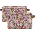 thumbnail image 2 of Storage Basket Vintage Floral Bird Storage Bin with Handle , Large Storage Cube Collapsible for Shelves Closet Bedroom Living Room 1PC Decor Gifts, 2 of 7