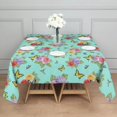 thumbnail image 3 of Pioneer Flower Floral Print Pattern Square Tablecloth, Waterproof Wipeable Spillproof Washable Table Cover for Home Kitchen Party Decor, 60"x60", 3 of 6