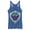 Royal Blue Heather, variant on Women's Nintendo Legend of Zelda Link's Awakening Hylian Shield Racerback Tank Top Royal Blue Heather Medium