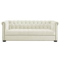 thumbnail image 4 of Modern Contemporary Urban Design Living Room Lounge Club Lobby Sofa, Velvet Fabric, Ivory White, 4 of 7