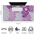 thumbnail image 5 of Long Mouse Pads for Desk,Purple Floral and Petal Pattern Desk Mats on Top Of Desks, Desk Mouse Pad Extra Large with 3mm Non-Slip Base and Stitched Edge for Gaming,Office,Work,Home 47.3"x23.6", 5 of 6