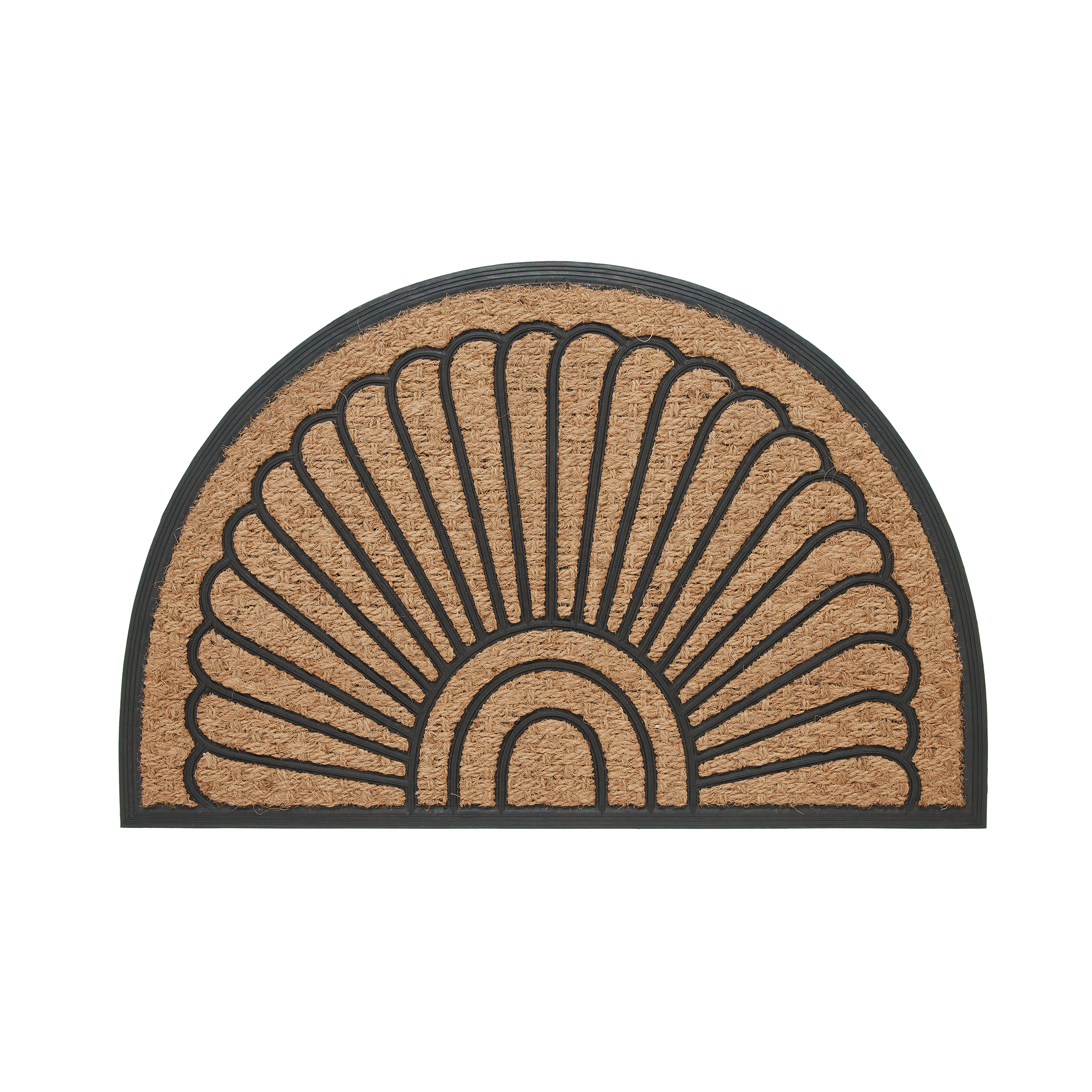 Mainstays Sunburst Coir Outdoor Doormat, Half-Round photo 2