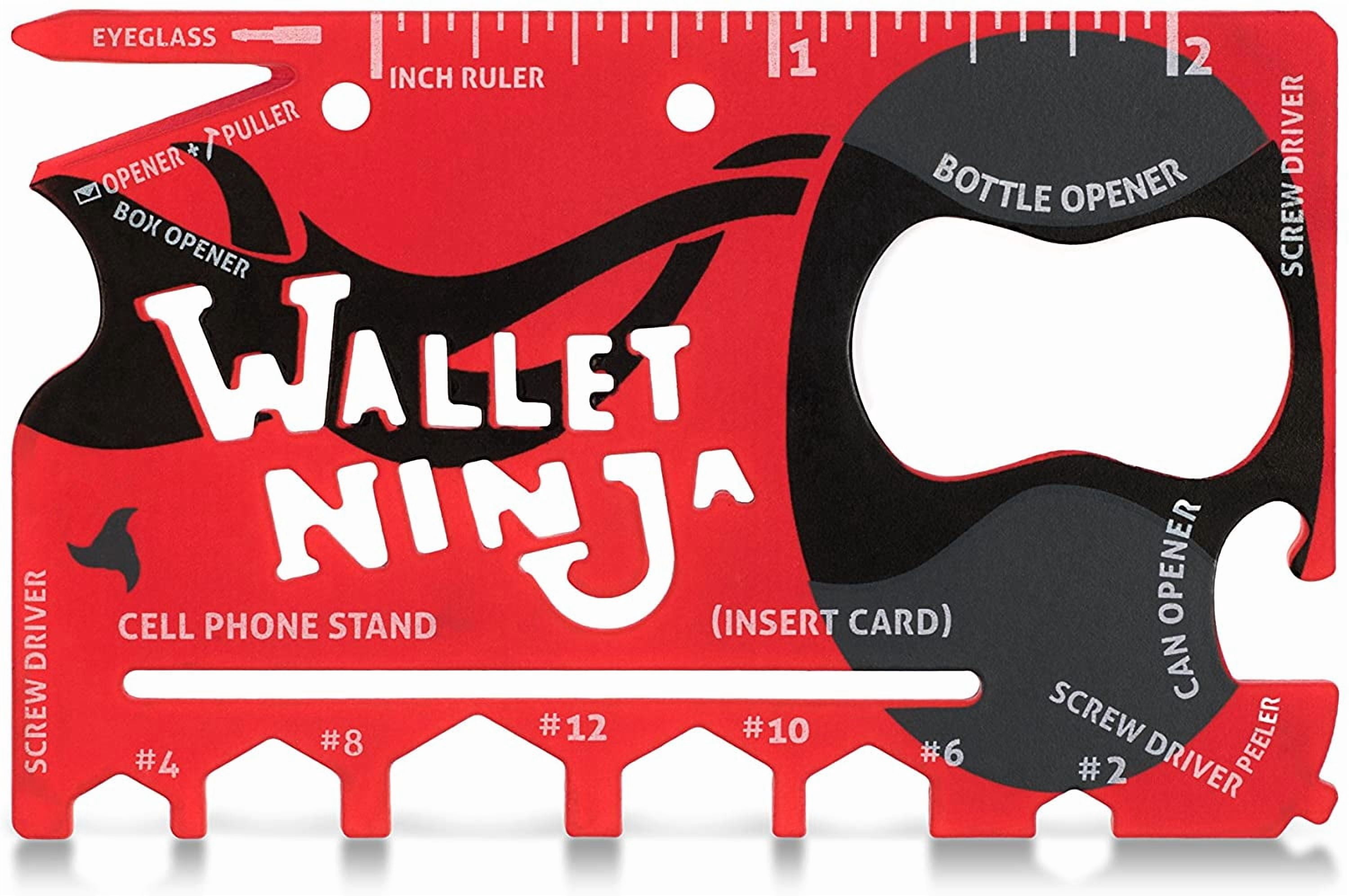 RGHJAR-- 18 in 1 Credit Card Sized Multitool (MATTE RED)