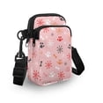 thumbnail image 3 of HELLHERO Crossbody Sling Bags for Men, Women Travel Paw Print Snowflakes Cross Body Purse with Zipper, 3 of 7