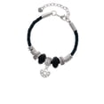 thumbnail image 2 of Delight Jewelry Silvertone Small Heart with Cut Out Stars Granddaughter Celtic Knot Leather Bead Bracelet, 7"+2" Extender, 2 of 4