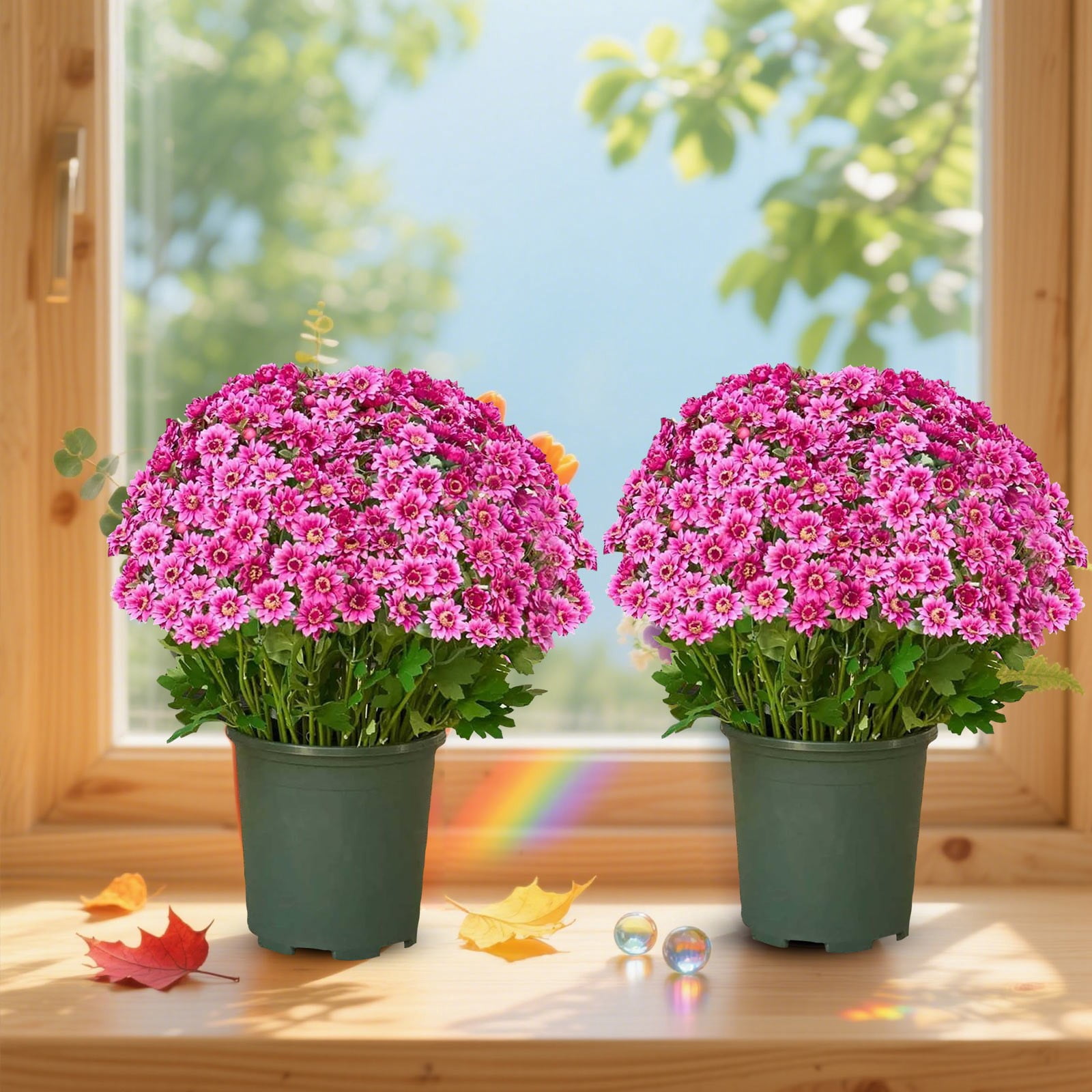 10 Bouquet Artificial Topiary for Outdoors- Potted Plant Fake Geraniums Bush-UV Resistant Artificial Outdoor Plant for Front Porch, Garden, Yard, Patio Decor, 11.81 Inch, Pink
