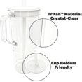thumbnail image 3 of 40oz Insulated Clear Tumbler with Handle and Lid & Straw, Reusable Travel Mug for Cold and Hot Drinks, Double-Wall Plastic Water Bottle | Crystal-Clear | Car Cup Holder Fit | Leakproof | BPA-Free, 3 of 21