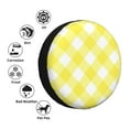 thumbnail image 5 of XMXY Gingham Yellow Background Spare Tire Cover，Universal Waterproof Cover for Jeep RV Tire Wheel Protection 16 inch, 5 of 8