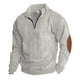 thumbnail image 1 of pstuiky camisetas de manga larga para hombre, Sudadera informal de pana con cuello alto, cremallera y manga larga para hombre camisetas de hombre l, 1 of 7