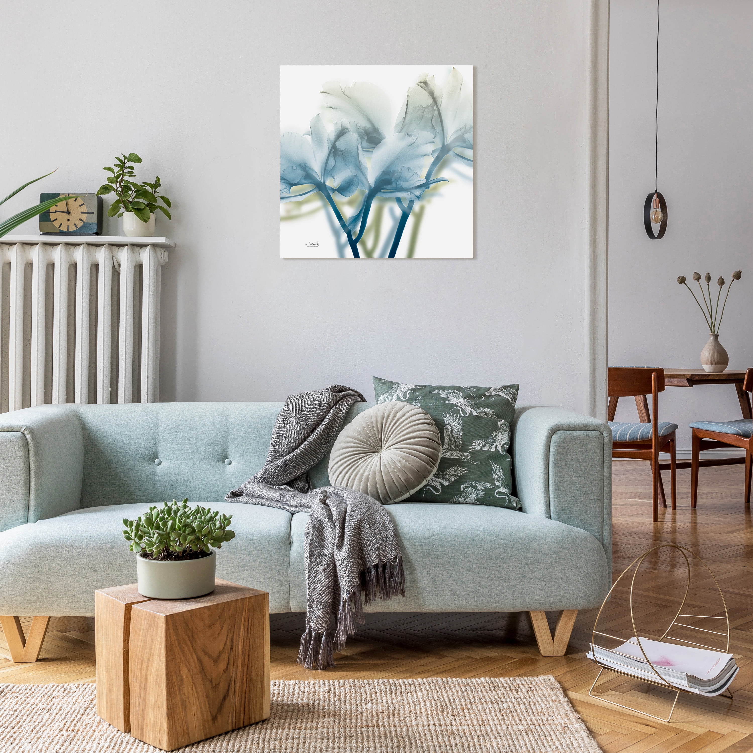 Empire Art Direct Unfocused Beauty 3 Frameless Free Floating Tempered Glass Panel Graphic Flower Wall Art, 24" x 24" x 0.2", Ready to Hang