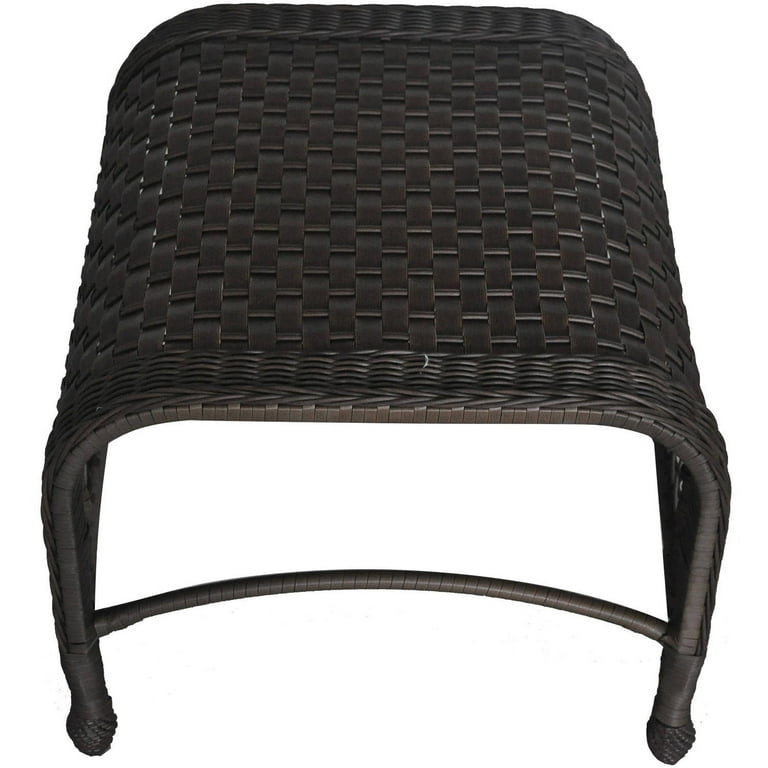 Mainstays Steel Wicker Ottoman Brown Walmart