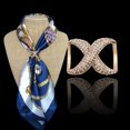 thumbnail image 4 of 2PCS Aleación Bufanda Diapositiva/Anillo/Clip y Camiseta/Chal/Cintura Hebilla Moda Rhinestone Suave Bufandas Clips Broche de Seda Envoltura de Ropa Sujetar Titular Accesorios de Decoración de Moda Oro, 4 of 6