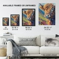 thumbnail image 3 of Artery8 Scottish Highland Cow Hairy Coo Oil Painting For Living Room Large Wall Art Poster Print Thick Paper 18X24 Inch, 3 of 5