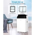 thumbnail image 2 of 14000 BTU Portable Air Conditioner, Auto-Evaporation, Low Noise AC Unit with Remote Control, 24-Hour Timer, LED Display, Window Installation Kit, Rooms up to 700 Sq.Ft, 2 of 9