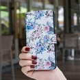 thumbnail image 5 of TECH CIRCLE Flip Wallet Phone Case for Galaxy S22 Ultra (6.8", 2022) with Credit Card/Cash Slot, Stand Feature, Beatiful Floral Pattern PU Leather Protective Lightweight Cute Case, Colorful Flowers, 5 of 6