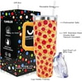 thumbnail image 4 of Pepperoni Pizzas Tumbler 40 oz Tumbler with Handle and Straw Lid Leak Proof - Birthday Gifts for Women Travel Coffee Mug Insulated for Hot Cold Ice - Funny Gifts for Women Mom Mothers Day, 4 of 5
