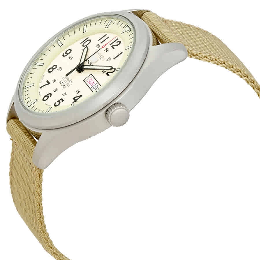 Seiko Men's 5 Beige Dial Automatic Watch SNZG07J1 