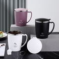 thumbnail image 4 of Portable Leak-Proof With Handle and Lid Coffee Cup Double Wall Coffee Mug Water Bottle Insulated Cup Traveling Cup BLUE, 4 of 8