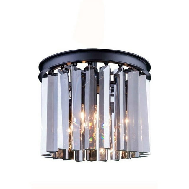 Elegant Lighting Sydney 12" 3 Light Royal Crystal Flush Mount
