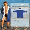 thumbnail image 6 of Catalonia Swim Parka Kids with Hood, Lightweight Youth Surf Swim Jacket, Waterproof & Warm Sherpa Lined Swim Coat for Boys Girls, Changing Poncho Robe for Pool Beach Stadium, Blue, 9-13 Years, 6 of 8