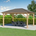 thumbnail image 5 of Yardistry 12' x 20' Meridian Gazebo Rain Gutter Kit – Durable PVC with Four Downspouts and Easy Installation, 5 of 5