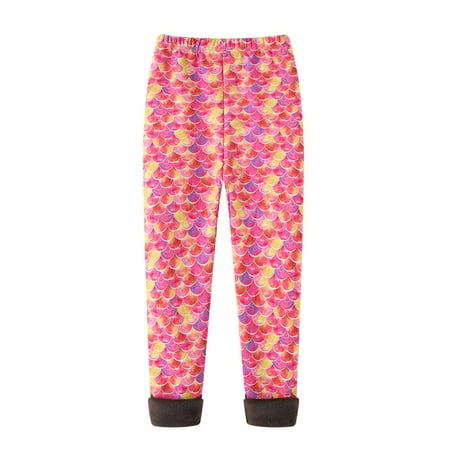 

BULLPIANO Warm Girls Leggings Girls Fleece Lined Leggings Stretchy Tights Leggings Pants Elastic Tights for Girls 3-13 Years
