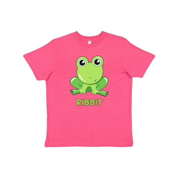 Inktastic Ribbit Cute Green Frog Youth T-Shirt