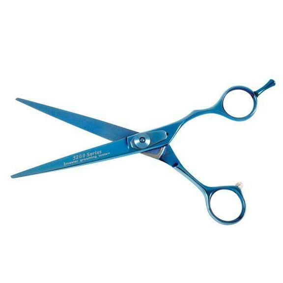 5200 Blue Titanium Shears Professional Pet Grooming Straight Scissors (8.5 inches)