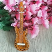 India Meets India Wooden Decorative/Collectible Item Guitar [Brown], Decorative Magnetic Miniature for Refrigerator/Locker/Boards, Collectible Miniature for Home Décor/Offices, 6.5 INCHES