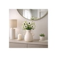 thumbnail image 2 of Decorative Pottery Vase with Handles for Living Room Decor - Boho Flower Vase for House, Bedroom, or Office Space - Ideal for House Accent, Side Table, or Desk Accessory - 12", Ivory & Tan, 2 of 13