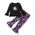 thumbnail image 1 of Conjunto de fiesta de Halloween para ni?as, camiseta para ni?os, Tops + pantalones acampanados, conjunto de ropa informal XianweiShao 1327534402445, 1 of 1