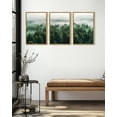 thumbnail image 7 of SHENIFY Green Fog Pine Tree Wall Art 16x24in3pcs Natural Framed Nature Misty Nordic Forests Morden Decor Artwork Prints Rustic Living Room Home Office, 7 of 7