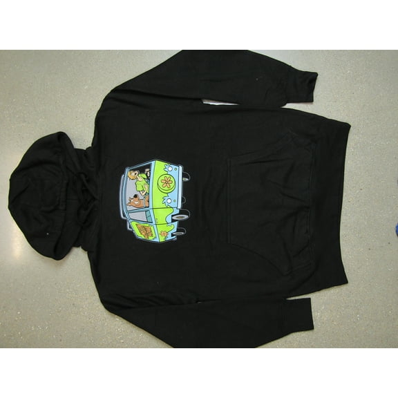 Shaggy, Scooby, Mystery Machine Men's Black Hoodie - M