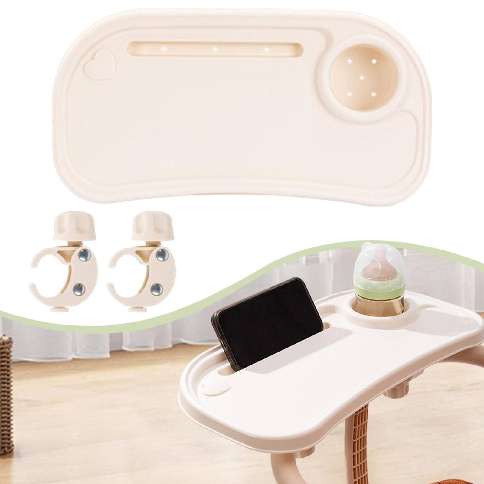 Stroller Snack Tray Stroller Handrest Dish Stroller Accessories Cup Holder Phone Holder Design for Infants and Toddlers